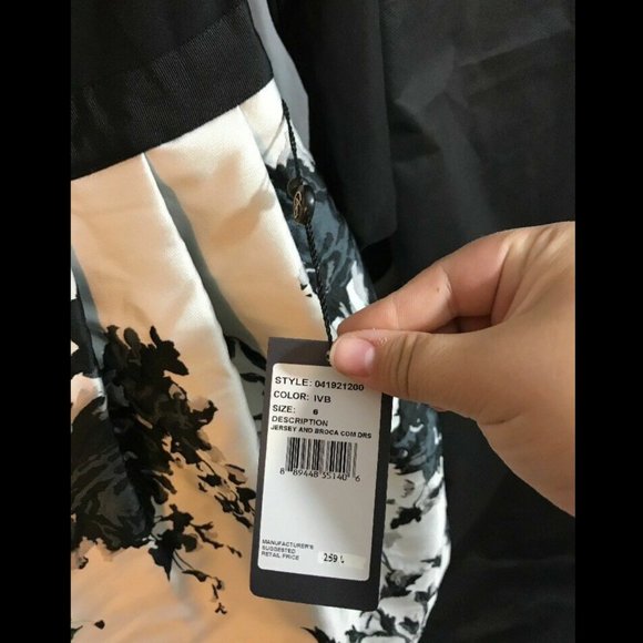 NWT Adrianna Papell Jersey & Jacquard Fit & Flare Dress‎ [SZ 6 ] - Picture 11 of 12